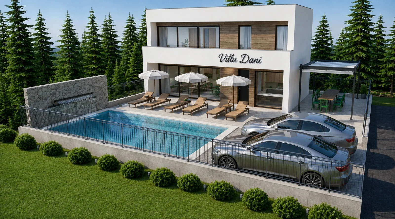 Villa Dani sa bazenom i prostorom za odmor